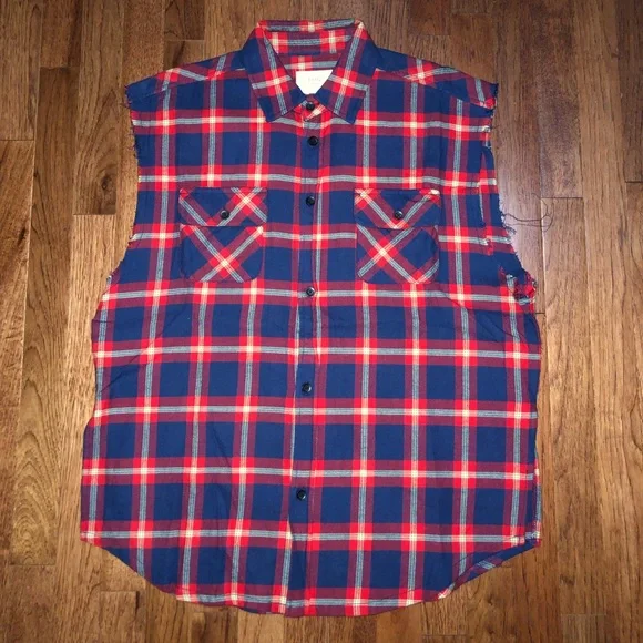 Fear of God Sleeveless Flannel Shirts